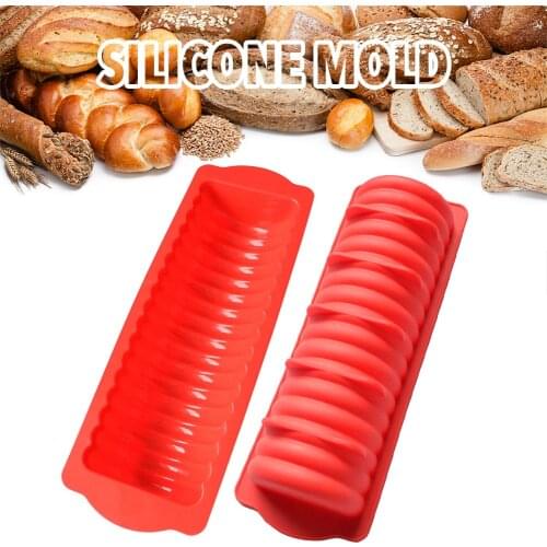 2020 New High Quality Caterpillar Ribbed Loaf Pan Silicone Mold Bread Hot Dog Form Bakeware For DIY Dessert Dessert Baking Pan