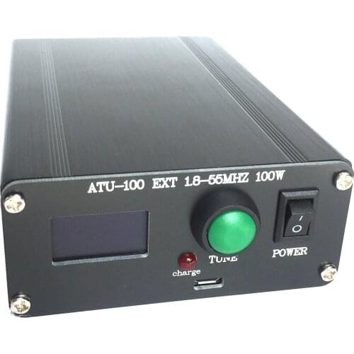 Finished ATU-100 1.8-50MHz ATU-100 Mini Automatic Antenna Tuner By N7DDC 7x7 + Mini 0.96 OLED + Metal Case + 1350MA Battery