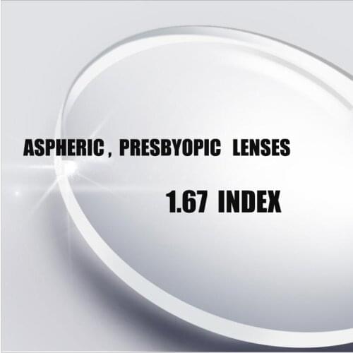 1.67 index Prescription CR-39 Resin Aspheric Glasses Lenses ,Anti-Glare , UV400 Protection Hyperopia Optical Lens L025