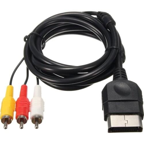 1x 6FT AV Audio Video Composite cable Cord RCA Cable For XBOX CLASSIC 1 standard-definition TV or monitor