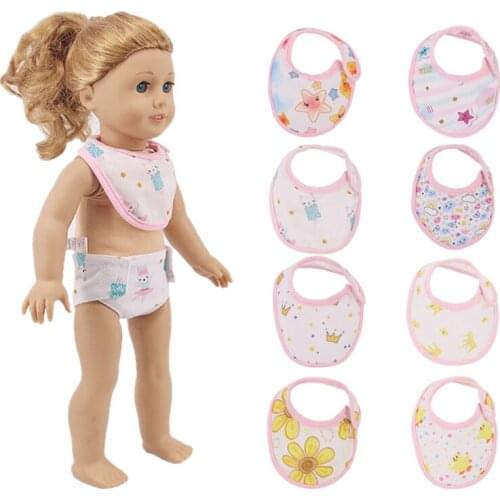 Doll Mouth Towel Lovely Cat Saliva Towel Patterns For 18 Inch American&43 Cm Baby New Born Doll Generation Christmas Girl`s Toy