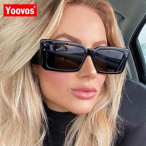 Yoovos Square Sunglasses Women Small Sun Glasses For Women Retro Glasses Brand Design Sunglasses Women 2021 High Quality Okulary
