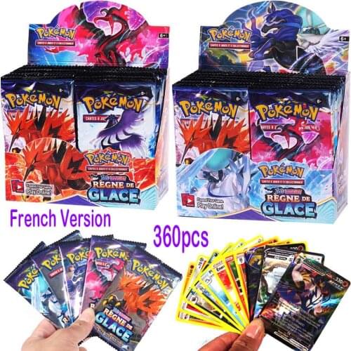 Hot 360pcs New French Version Pokemon Cards TCG: Sword & Shield Darkness In Flames Booster Display Box Collection