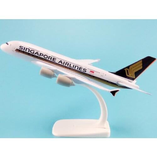 20cm Metal Alloy Plane Model Air Singapore Airlines Aircraft Airbus 380 A380 Airways Airplane Model w Stand