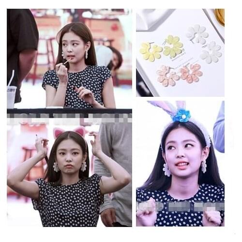 Kpop Seo Yea Ji IU Lee Ji Eun fashion sweet earring women flower shape big earrings fresh earrings lady elegant Jewelry gifts