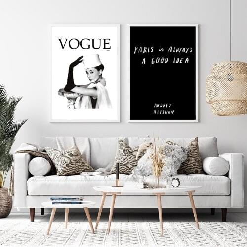 Boho Cover Fashion Woman Poster Black White Canvas Painting Art Print Quote Modern Wall Picture For Living Home Room Decor