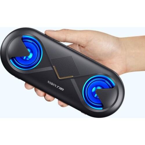 New 6D Stereo Sound Portable Bluetooth 5.0 Speaker 10W Wireless Loudspeaker Outdoor Speaker Support TF Card/AUX D29