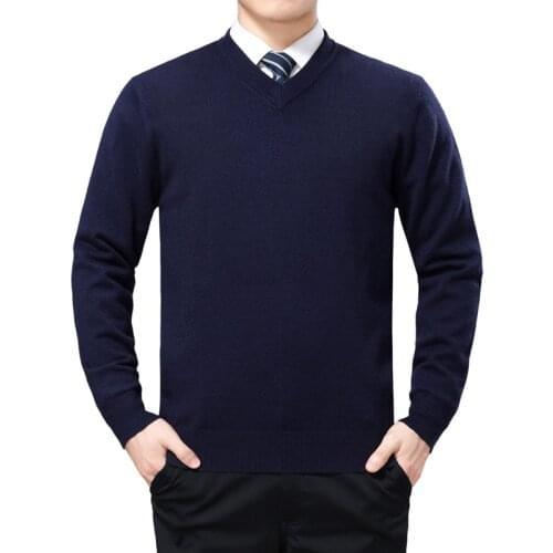 New arrival Autumn Winter Men Casual Thickened Bottoming Sweater Computer Knitted V-neck Pullovers fashion size SM L XL XXL XXXL