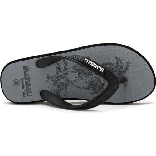 Beach Slippers Summer Flip Flops Printing Mens Fashion Rubber Non-Slip Outdoor Deodorant Sandals And Slippers Wear Funny Shoes