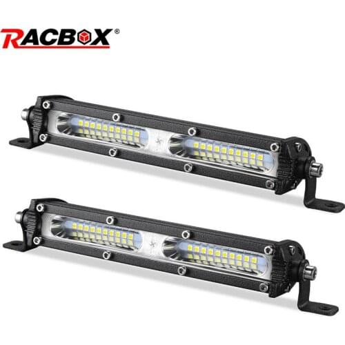 Ultra Slim LED Work Light Offroad 7 Inch 12V 24V Flood Beam Driving Fog Lights Auto Led Bar Fog Lamp For LADA ATV UTV UAZ 4X4