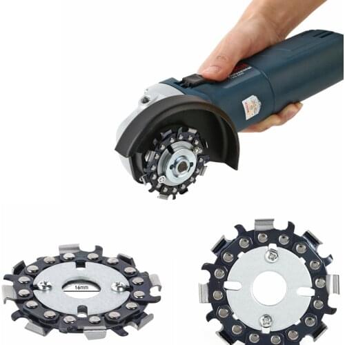 Wood Carving Cutting Disc For Angle Grinder Woodworking Chain Plate Arving Disc Angle Grinding 16mm 2.5 Inch Heavy Duty 2-in-1