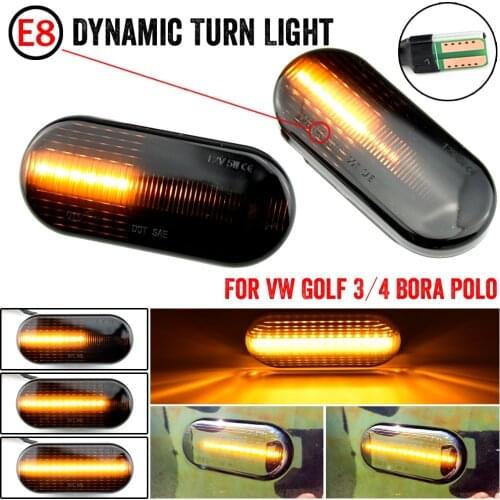 Led Dynamic Side Marker Turn Signal Light Sequential Blinker Light For VW Golf 3 4 MK3 MK4 Passat 3BG Polo 6N 9N Bora Vento