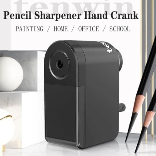 Tihoo Pencil Sharpener Hand Crank with Container Professional for Children Painting Artist Stationery School Supplies Tenwin Art
