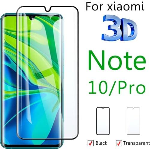 3D Protective Glass on for Xiaomi mi note 10 cc9 pro tempered glas ksiomi xaomi note10 note10pro cc9e screen protector 9h film