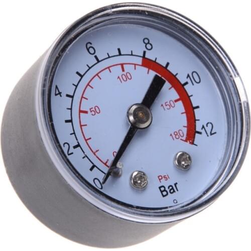 1PC Air Compressor Pneumatic Hydraulic Fluid Pressure Gauge 0-12Bar / 0-180PSI