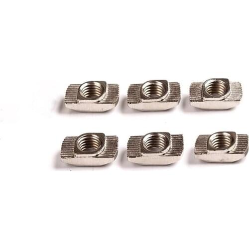 10/20/50/100pcs M3/M4/M5 for 20 Series Slot T-nut Sliding T Nut Hammer Drop In Nut Fasten Connector Aluminum Extrusion