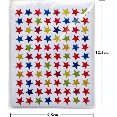 10 Sheets/880pcs Colorful Seal Five-pointed Star Decoration Scrapbooking Paper Stickers Stationery School Office Supplies