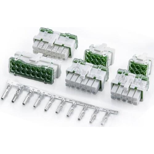 2pcs Automobile connector 5557 waterproof electric vehicle female 6 / 8 / 12 / 16 hole harness plug