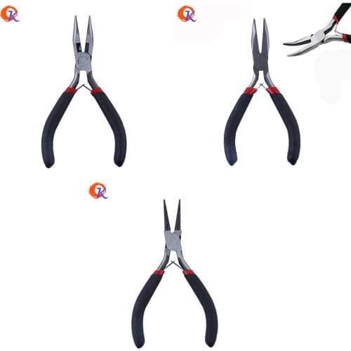 3Pcs/Lot Jewelry Pliers Min Handmade Tool Metal Long Round Curved Nose Pliers For DIY Jewelry Accessories Handmade Ring Tools