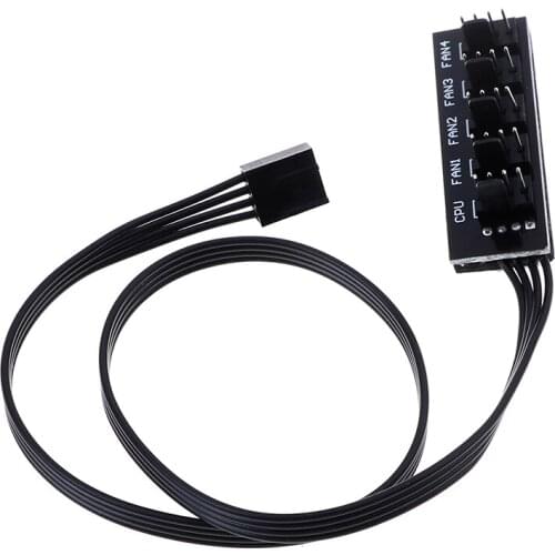 40cm 1 to 5 4-pins TX4 PWM CPU Cooler/ Case/ Chasis Cooling Fan Power Cable Hub Splitter Adapter