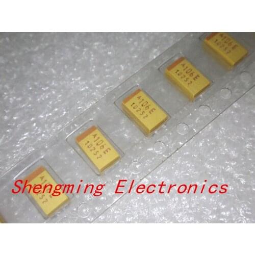 500PCS C6032 25V 10UF 106C C-type TAJC106K025RNJ SMD Chip Tantalum Capacitor