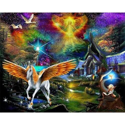 MHD Diamond embroidery animal 5D DIY Diamond Painting Cross Stitch Angel Unicorn pattern mosaic Rhinestone Puzzle needlework