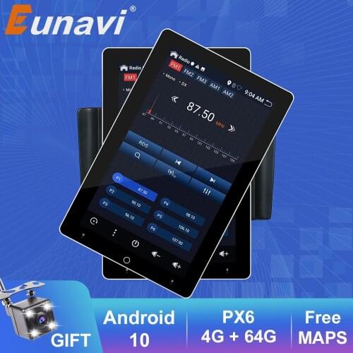 Eunavi DSP 2 din Android car multimedia radio player universal radio stereo GPS navigation TDA7851 Electric rotation screen 4G