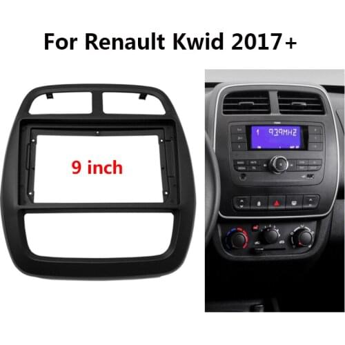Car Radio Fascia For Renault Kwid 2019 Auto Stereo Dashboard Plastic Panel Frame Kit Mount Bezel Faceplate