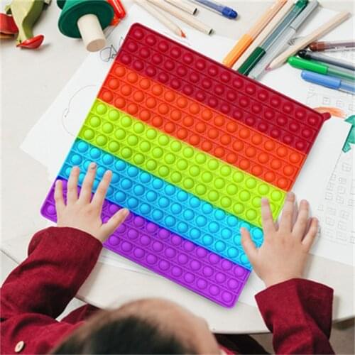 Large 30 CM Size Fidget Toys Push Bubble School Bag Board Pendant Hot Sale Adult Decompression Toy Children Anti-Stress