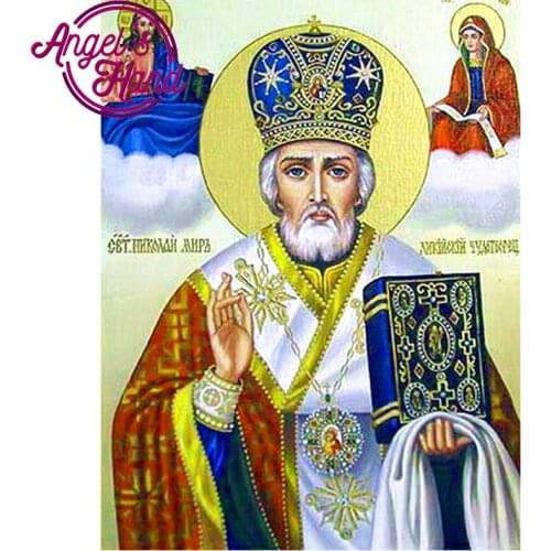 HOT SALE 5D Diy Diamond Painting Religion Icon of Saint Nicolaus Diamond Mosaic Handicraft Rhinestones Embroidery Cross Stitch