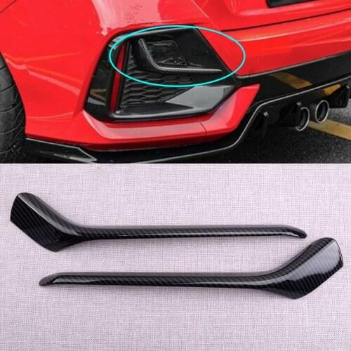 CITALL 1 Pair Car Front Bumper Trims Fog Light Eyebrow Eyelid Covers Fit For Honda Civic Hatchback 2020 2021