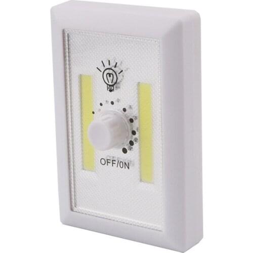 Dimmable COB LED Switch Wall Night Lights Cordless Lamp Battery Operated Magnetic Cabinet Garage Closet Camping Emergency Light