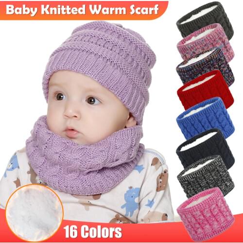 Baby Knitted Collar Neck Scarves Children Winter Warm Scarf Boys Girls Kids Toddler Baby Winter Thicken Scarf Braga Cuello Niño