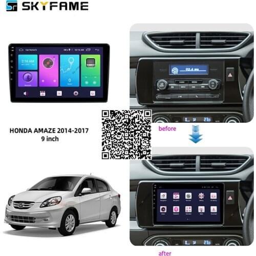 For Honda Amaze 2014-2017 Car Radio Stereo Android Multimedia System GPS Navigation DVD Player