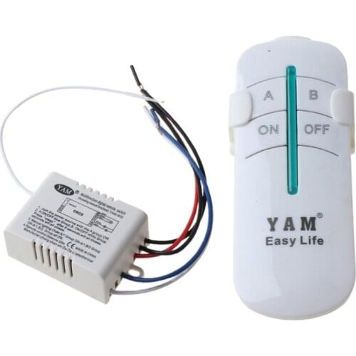 Hi-Q 220V Wireless 2 Ways ON/OFF Lamp Remote Control Switch Receiver Transmitter BX0E