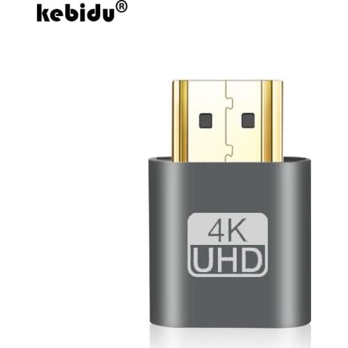 Kebidu 1PC VGA Virtual Plug HDMI-compatible Dummy Adapter Virtual Display Emulator Adapter DDC Edid Support 1920x1080P For Video