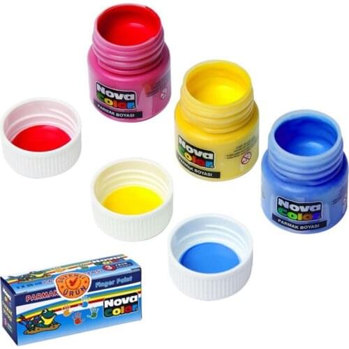 Nova Color 25ml Finger Paint 6-12 pcs Colors Finger Paint Set Professional Durable Art Supplies Nova Color finger paint water