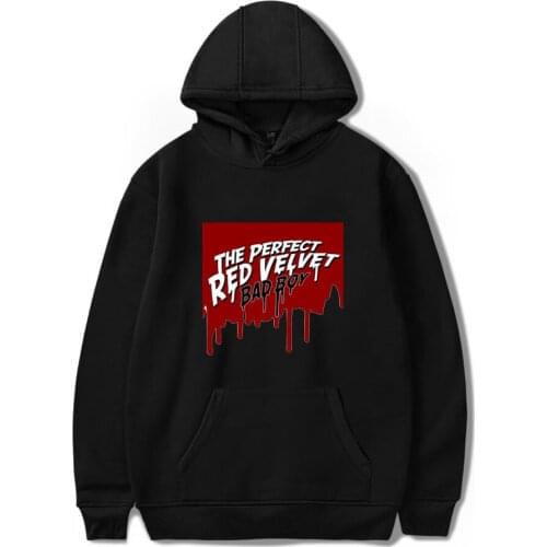 Red Velvet Hoodies Kpop Fashion Letter Print Hoodies Men Women Loose Hoodie Harajuku Streetwear Hip Hop Oversized Pullovers Coat