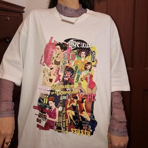 Summer T-shirt y2k top classic singer loose fun printing Harajuku loose casual chic short-sleeve tops womens Oversized t-shirt