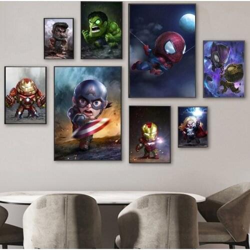 Marvel Iron Man Superhero Anime Canvas Painting Avengers Posters and Prints Wall Art Pictures for Living Room Home Decoration