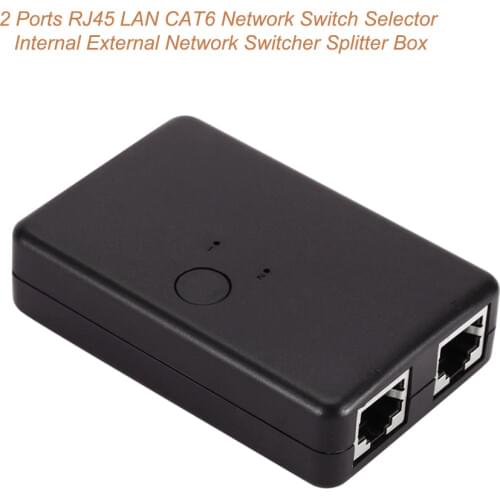 Kebidumei Mini 2 Port AB Manual Network Switcher 2 In 1 1 In 2 RJ45 Network Ethernet Sharing Switch Box