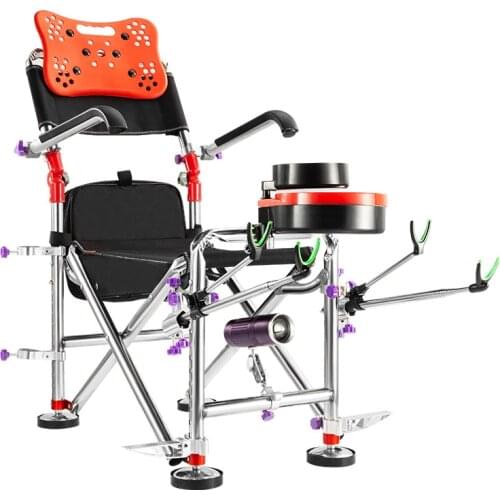 Stainless steel multifunctional table fishing chair folding portable reclining small fishing chair fishing chair stool seat