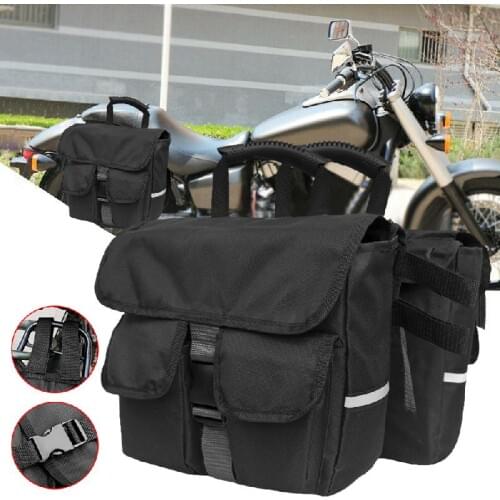 New Black Motorcycle Bicycle Saddlebag Rear Seat Backpack Detachable Backseat Saddle Bag Motorcycle Rider Backpack