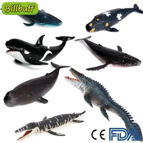 New Simulation Ocean Animals Dinosaur Mosasaur Whale Model Toy Sets Action Figures Educational Toy for Children Toy Figure Gift