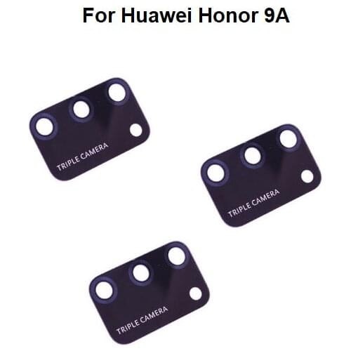 New Back Camera Glass For Huawei Honor 9A Rear Camera Lens Glass For Housing With Sticker Adhesive Glue High Quality