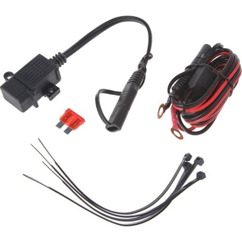 OOTDTY Motorcycle 2.1A Waterproof USB Charger Kit SAE to USB Adapter+Extension Harness dropshipping