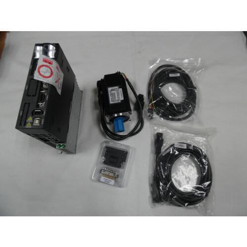 AC 220V 400W Delta Servo Motor Drive kits 0.4KW 60mm 1.27NM 3000r/min with 3M Cable ECMA-C10604RS+ASD-A2-0421-L