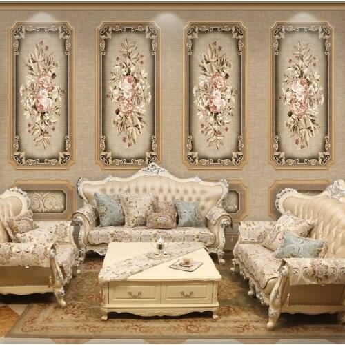 Custom 3D Wall Mural European Retro Flowers Art Wallpaper Living Room TV Sofa Bedroom Home Decor Background Wall Painting Fresco