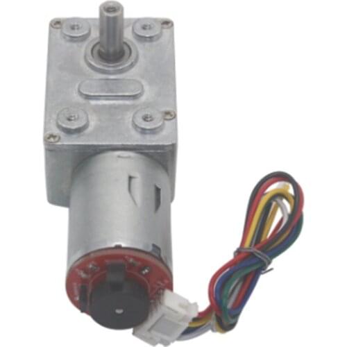JGY-370 Encoder Reduction Motor, High Torque DC 12V 24V Worm Geared Motor