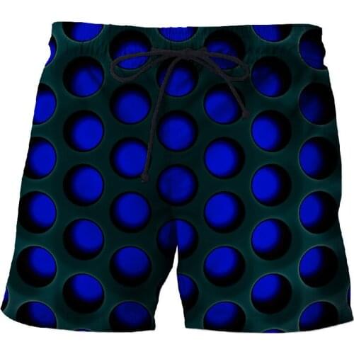 2021 Fashion Flame Beach Pants 3D Summer Fashion Beach Pants Casual Men And Women Blue Flame Print Shorts